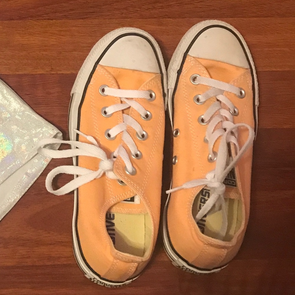 RARE Peach Orange Converse Size 6
